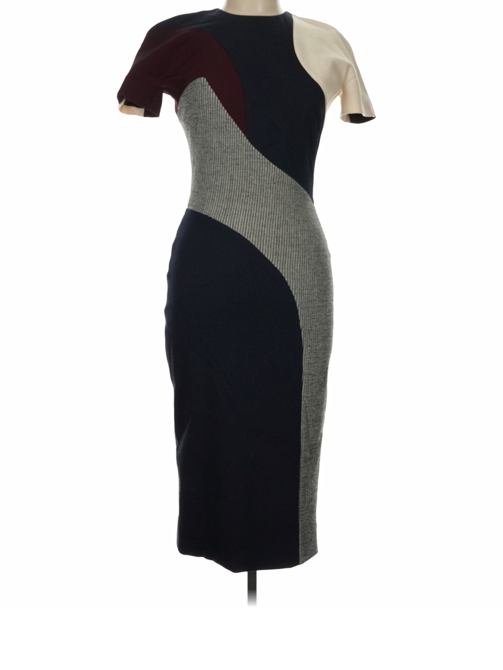 Victoria Beckham Colorblock Midi Sheath Dress